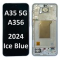 Samsung SM-A356 (A35 5G 2024) LCD touch screen (Original Service Pack) with frame [BLUE ICE] GH82-34221B